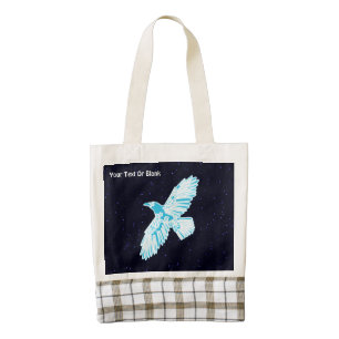Blue Raven On Stars Zazzle HEART Tote Bag