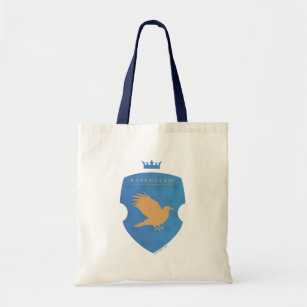 Personalised Tote Bag with Blue Monogram and Crown