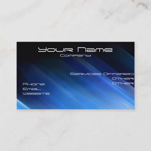 Customizable blue Rays business card