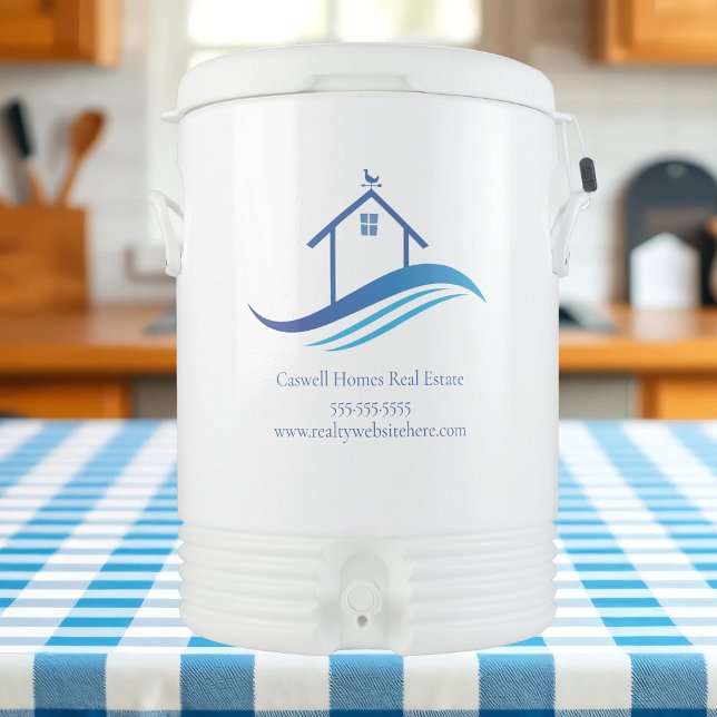 Blue Real Estate Company Customized Realtor Beverage Cooler (Creator Uploaded)