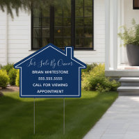 Blue Real Estate For Sale By Owner House Yard