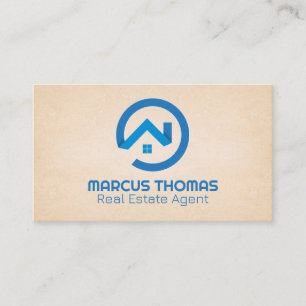Blue Realtor Logo Properties Appointment Card