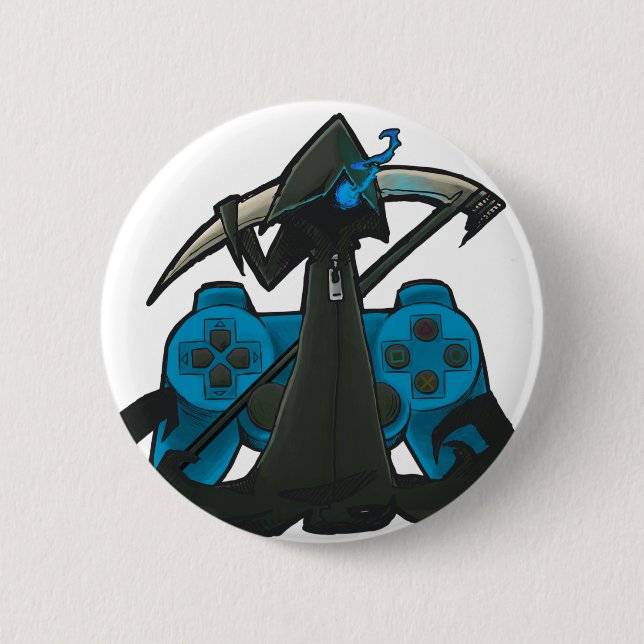 Blue Reaper Badge Button (Front)