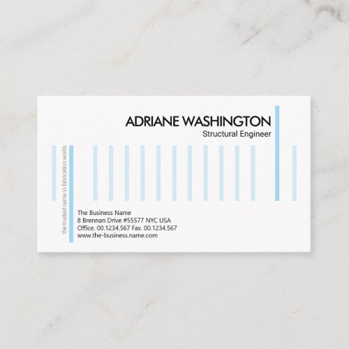 Blue Rebar Piling Works Construction Engineer Business Card