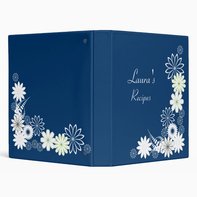 Blue Recipe Book Binder (Background)