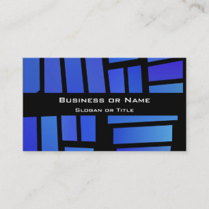Blue Rectangular Tiles on a Black background Business Card