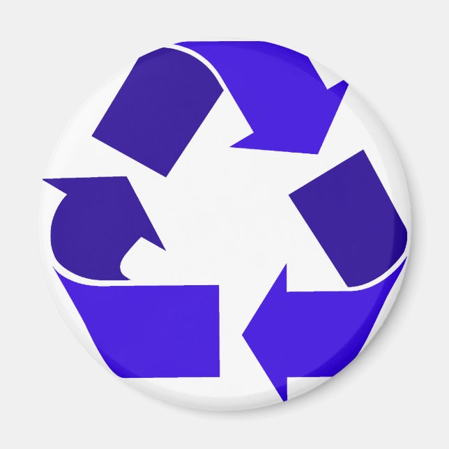 blue recycle magnet (Front)