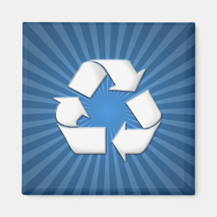 Blue Recycle Magnet 001