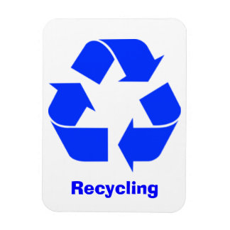 Blue Recycling Sign Magnet