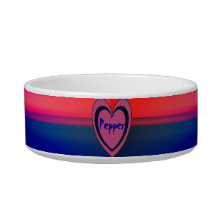 Blue & Red Abstract - Colors Pet Bowl