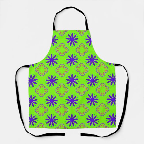 Blue Red Abstract Stars Throw  Apron