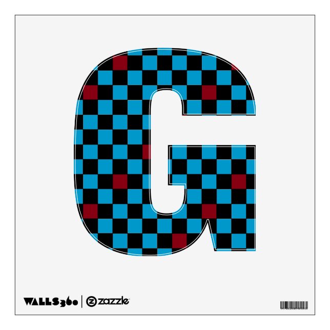 Blue Red Alphabet Letters Fun Wall Decal (Front)