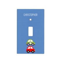Blue Red and Green Cars Custom Light Switch Cover
