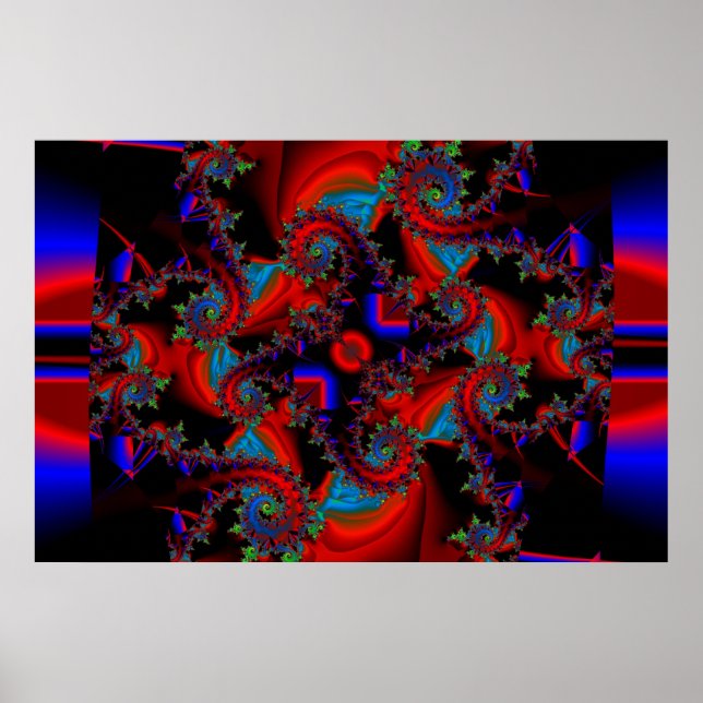 Blue Red and Green do battle Poster (Front)