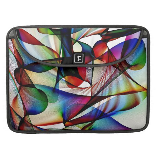 Blue red and white abstract MacBook pro sleeve