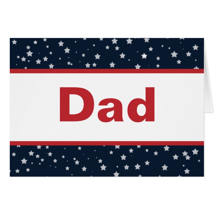 Blue, Red and White Father's Day Card