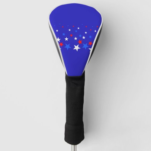 Blue Red and White Star Pattern Golf Head Cover