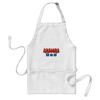 Blue & Red Awesome Dad Father's Day Adult Apron