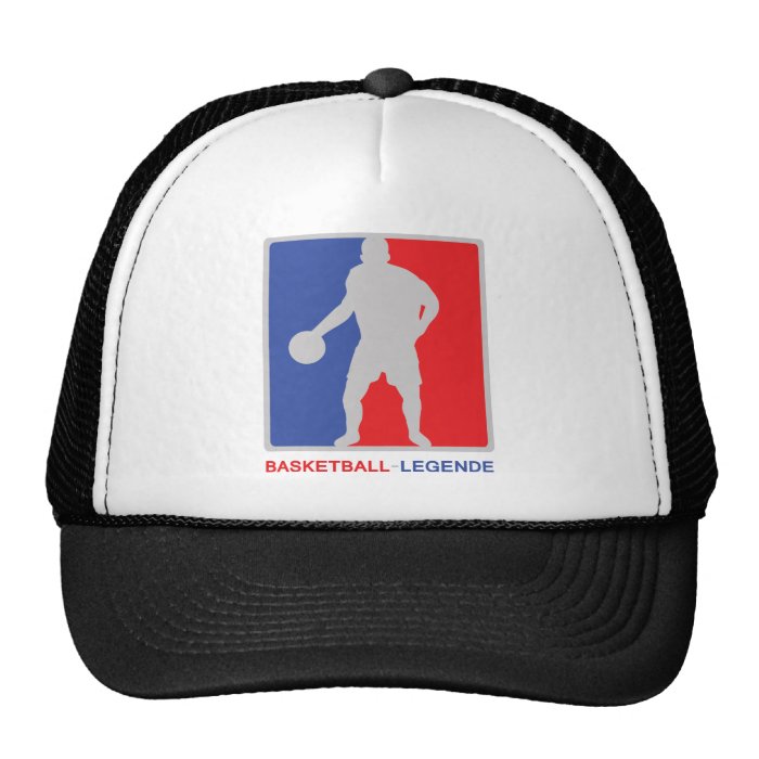 blue red basketball legend icon trucker hat