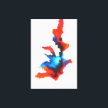 Blue Red Black White Modern Abstract Painting Canvas Print<br><div class="desc">Blue Red Black White Modern Abstract Expressionist Acrlylic Painting Canvas Print.</div>