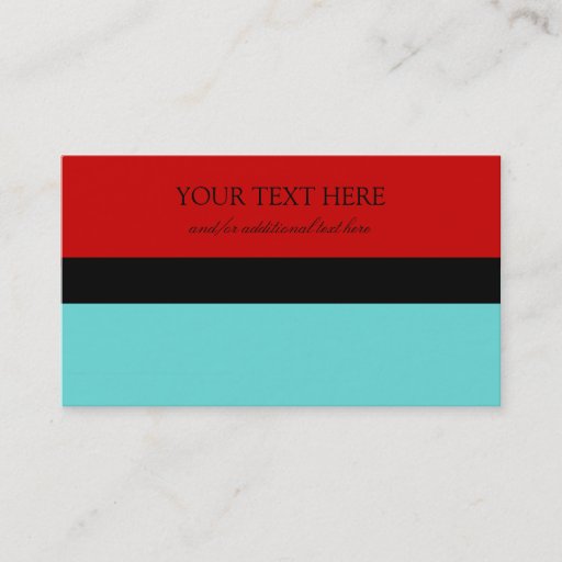 Customizable Blue &amp; Red Business Card