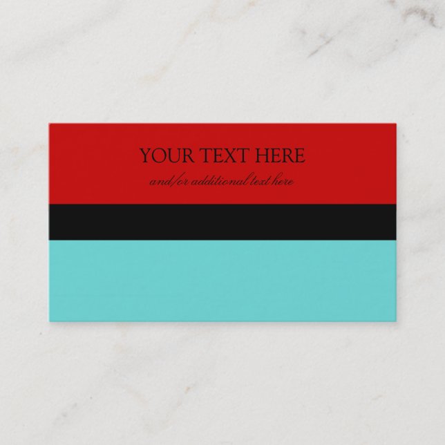 Blue & Red Business Card (Front)