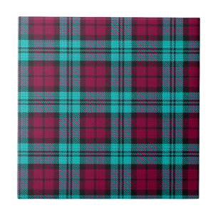 Blue Red Campbell Tartan Blackwatch Plaid Ceramic Tile