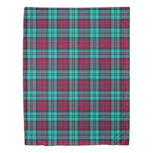 Blue Red Campbell Tartan Blackwatch Plaid Duvet Cover