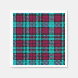 Blue Red Campbell Tartan Blackwatch Plaid Napkins