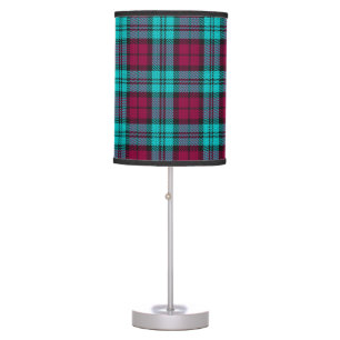 Blue Red Campbell Tartan Blackwatch Plaid Table Lamp