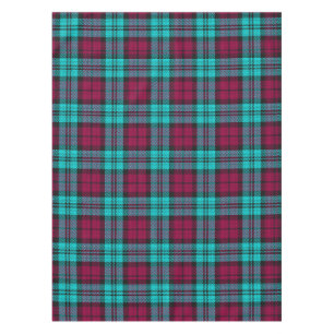 Blue Red Campbell Tartan Blackwatch Plaid Tablecloth