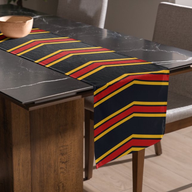 Blue Red Chevron Stripes Cutting Board Long Table Runner (table runner)