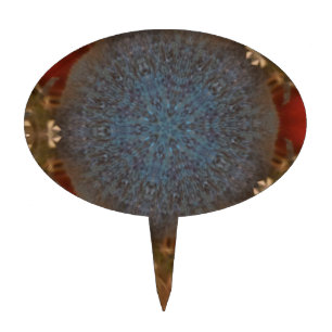 Blue Red Christmas Decoration Baubles Cake Topper