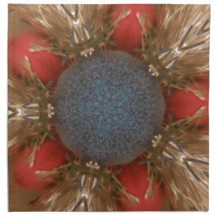 Blue Red Christmas Decoration Baubles Napkin