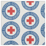 Blue Red Cross Compromised Immune System Fabric