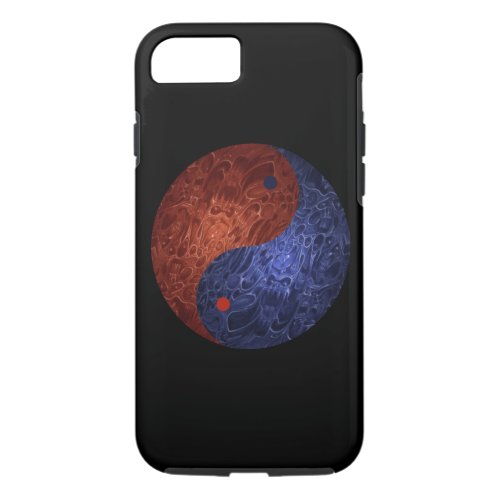 Blue Red Demon Yin Yang iPhone 7 Case