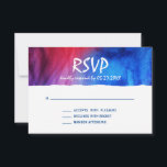 Blue Red Fire Ice | Star of David Bar Mitzvah RSVP Card<br><div class="desc">Modern Bar Mitzvah RSVP cards that complement the blue and red, fire and ice theme Bar Mitzvah invitations collection... The design on these watercolor Bar Mitzvah RSVP cards depict an elegant white Star of David on the backside, with eye catching hues of vivid blue and red flames colliding to create...</div>