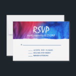 Blue Red Fire Ice | Star of David Bar Mitzvah RSVP Card<br><div class="desc">Modern Bar Mitzvah RSVP cards that complement the blue and red, fire and ice theme Bar Mitzvah invitations collection... The design on these watercolor Bar Mitzvah RSVP cards depict an elegant white Star of David on the backside, with eye catching hues of vivid blue and red flames colliding to create...</div>