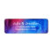 Blue Red Fire Ice Wedding Elegant Return Address