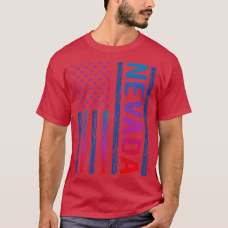 Blue Red Flag Nevada T-Shirt