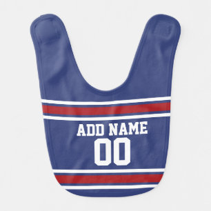 Blue Red Football Jersey Custom Name Number Bib