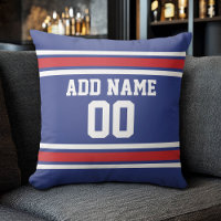 Blue Red Football Jersey Custom Name Number