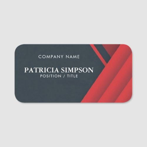 Blue Red For A Distinguished Professional Presence Name Tag