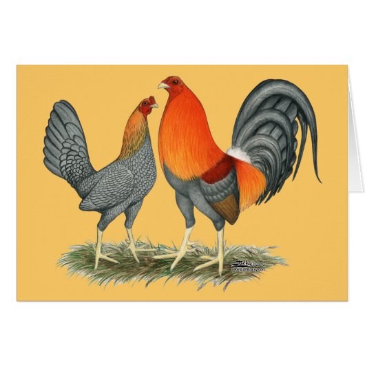 Blue Red Gamefowl Cards (Front Horizontal)