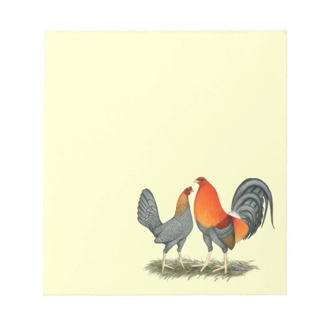 Blue Red Gamefowl Notepad (Front)