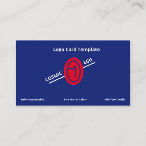Blue Red Geoglyph Symbol Cosmic Egg Logo Business Card