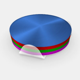 Blue, red, green purple metallic background coaster set