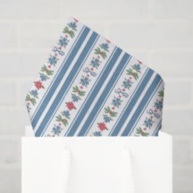 Blue Red Nordic Folk Stripes Christmas