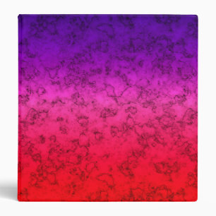 Blue-red Ombre 3 Ring Binder