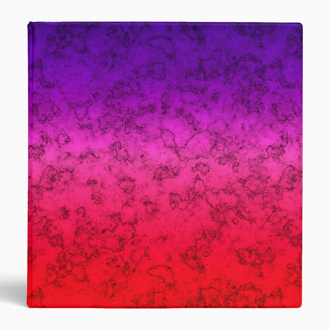 Blue-red Ombre 3 Ring Binder (Front)